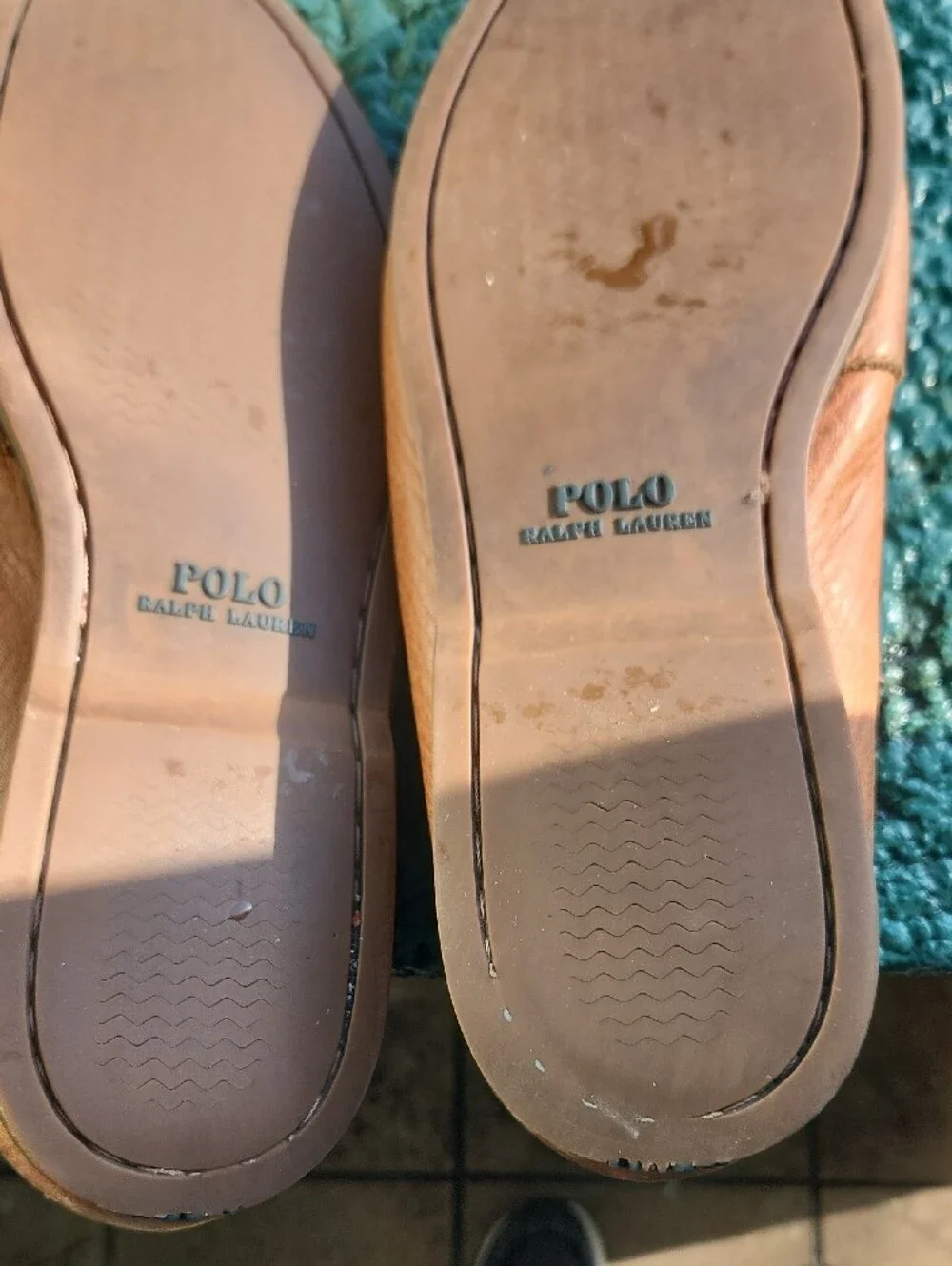 Polo by Ralph Lauren Tan Leather Boat Shoes